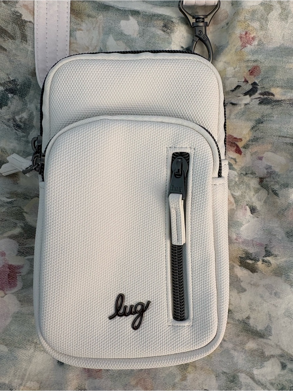 lug White Pitter Patter Matte Luxe Compact Crossbody/Belt Bag